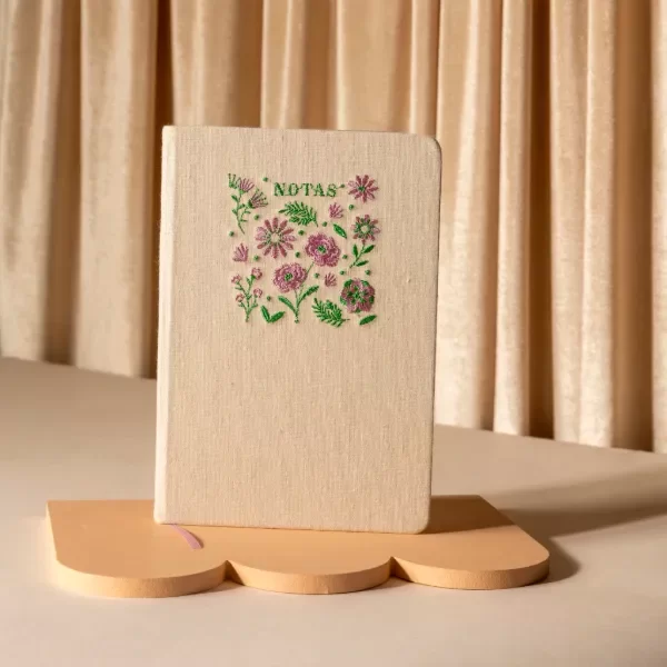 Producto - CUADERNO BORDADO FLORES