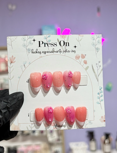 Producto - Press on francesitas con apliques