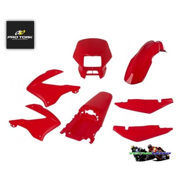 Producto - KIT PLASTICOS MOTOMEL 150 SKUA (07 PCS) -ROJO [PROTORK] -48952