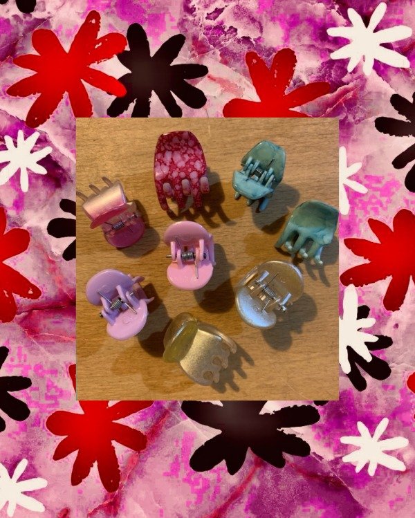 Producto - Pack de ganchos chicos tipo mariposa Colores varios x8u.