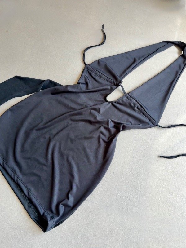 Producto - vestido mora con volado largo