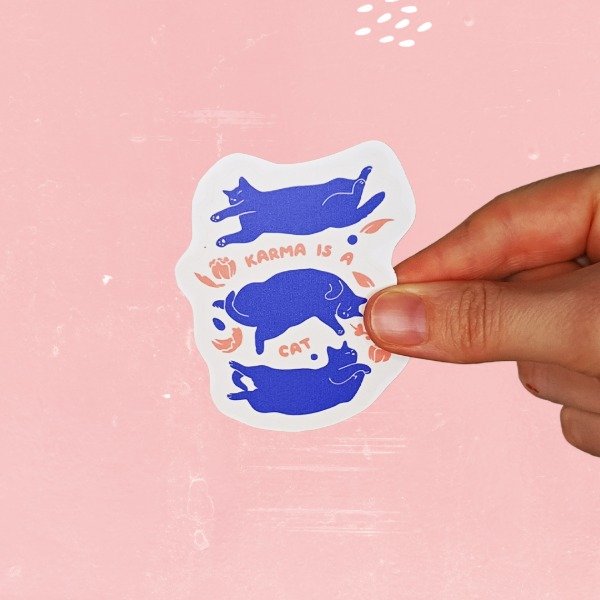 Producto - Sticker Karma is a Cat