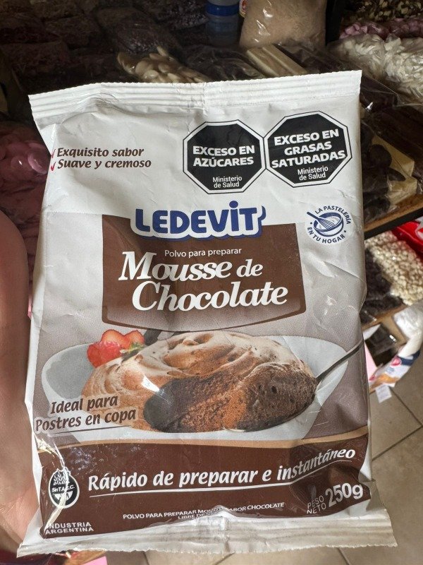Producto - Mousse de chocolate ledevit x 250gr