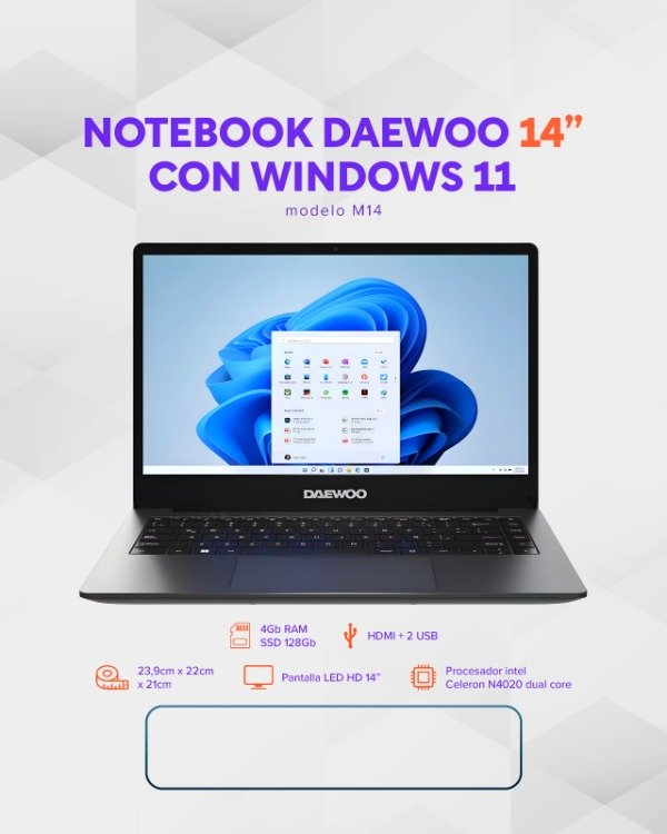 Producto - Notebook Daewoo 14"