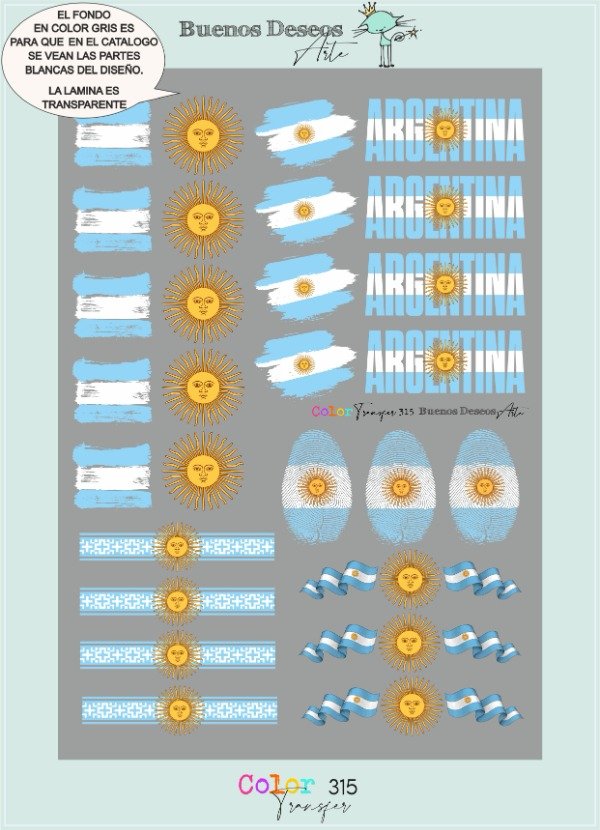 Producto - Lámina DTF TEXTIL Colección Orgullo Argentino - 315