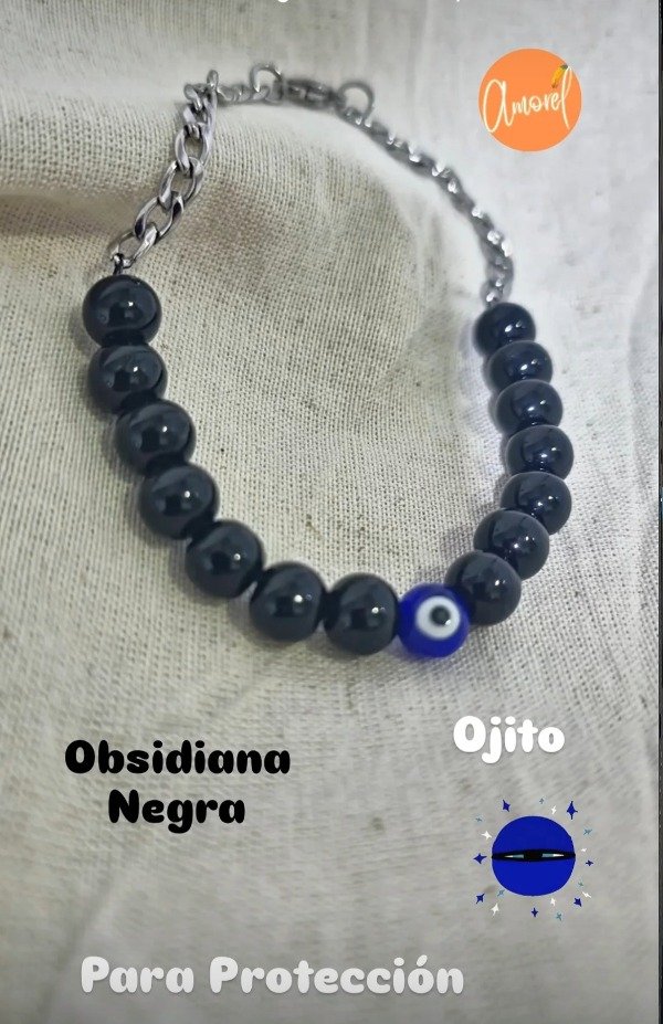 Producto - Pulsera Obsidiana con ojito