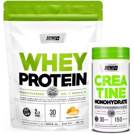 Producto - Combo 1 Whey Protein y 1 creatina  Star Nutrition