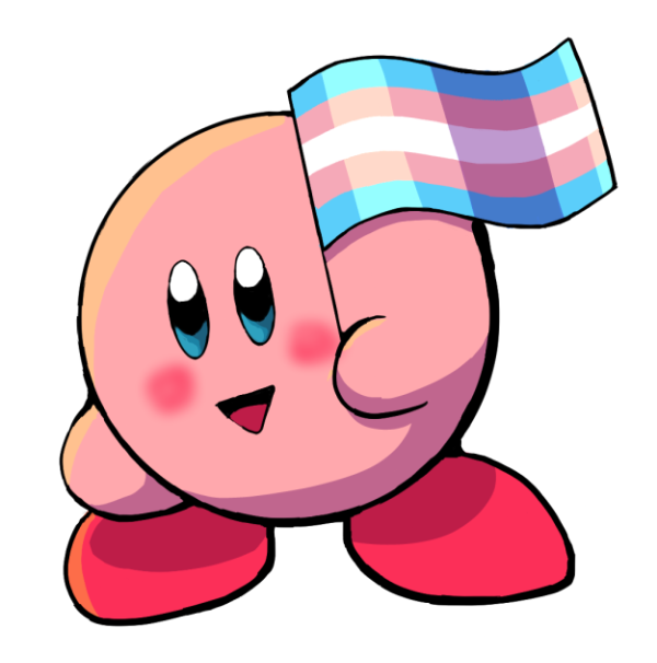 Producto - Sticker Kirby pride trans