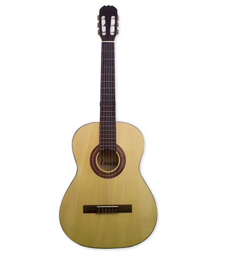 Producto - Guitarra Criolla  Chica de Madera Con 4 Tanzas Envuelta en Nylon
