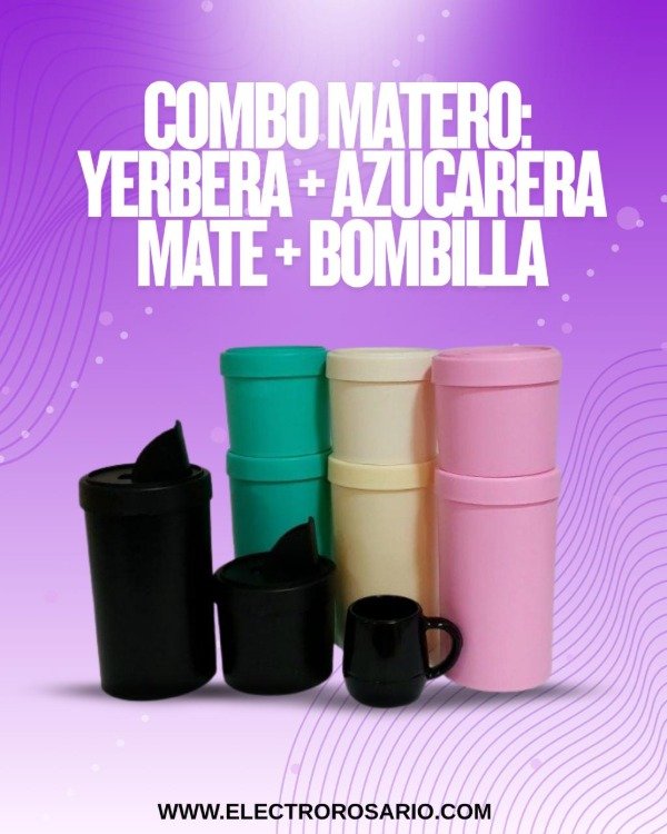 Producto - COMBO MATERO: YERBERA + AZUCARERA + MATE + BOMBILLA