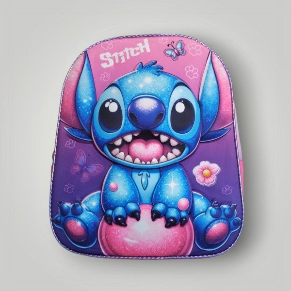 Producto - Mochila Infantil Stitch Rosa/Violeta 3D 14"