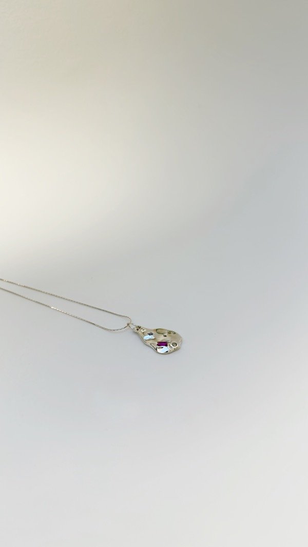 Producto - Collar plata piedra cubic