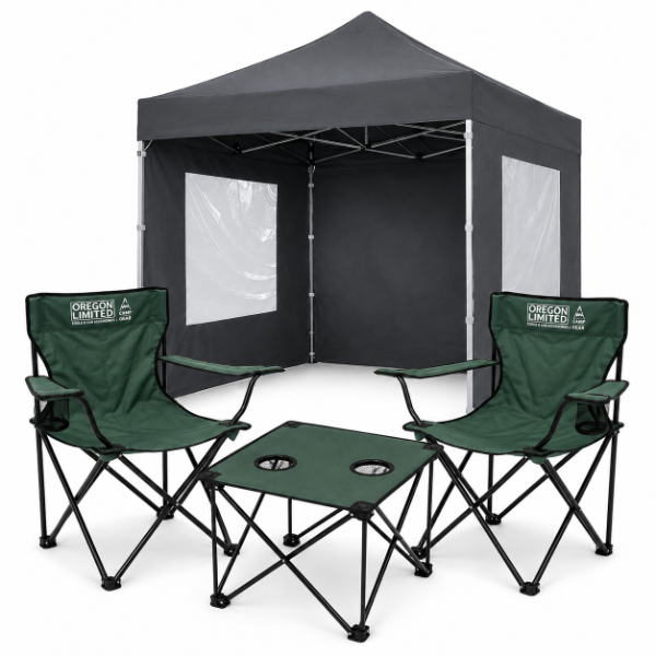 Producto - Combo Camping Completo Oregon: Gazebo 3x3 + 2 Sillas + Mesa Plegable - 1