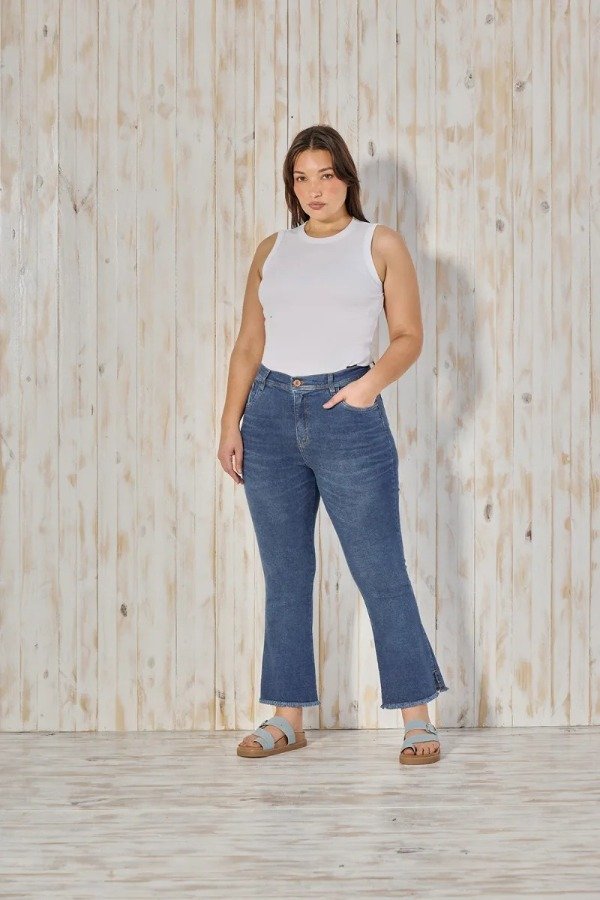 Producto - Jean Semioxford CENITHO crop STONE 796 - elastizado (talles 46 al 60) - 0