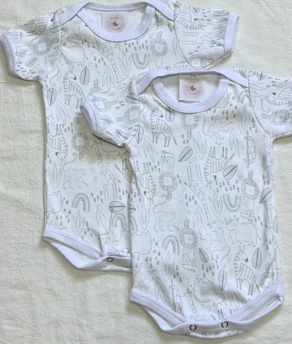 Producto - Body Mangas Cortas Animales Blanco