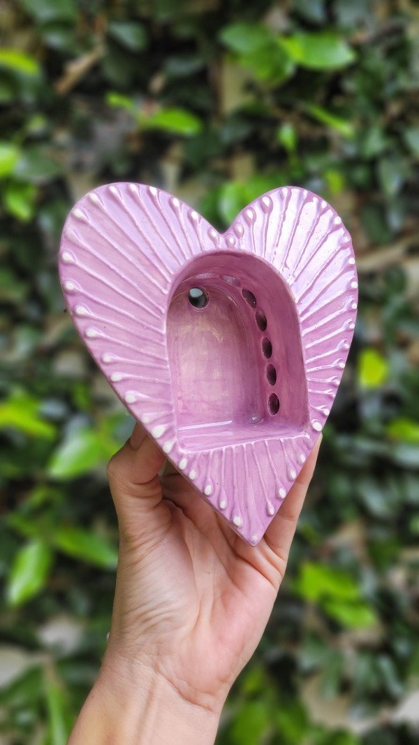 Producto - Luminaria linea Sitara. CORAZÓN lila - 1
