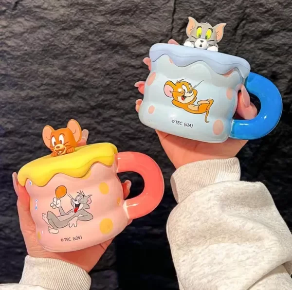Producto - TAZA CERÁMICA Tapa Silicona TOM Y JERRY