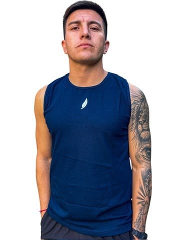 Producto - MUSCULOSA ALGODON AZUL