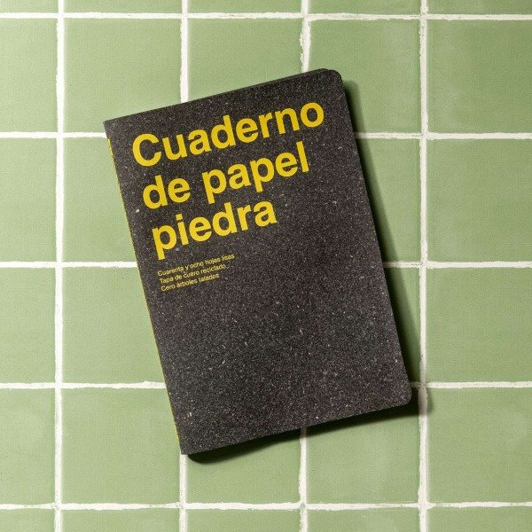 Producto - Cuaderno cosido Papel Piedra Amarillo