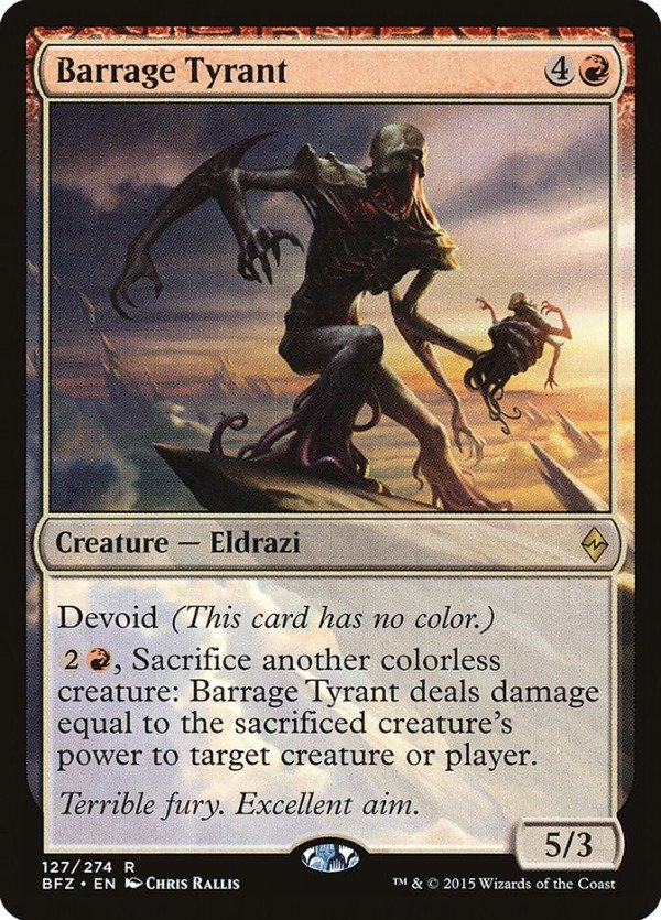 Producto - Barrage Tyrant #127  Battle for Zendikar
