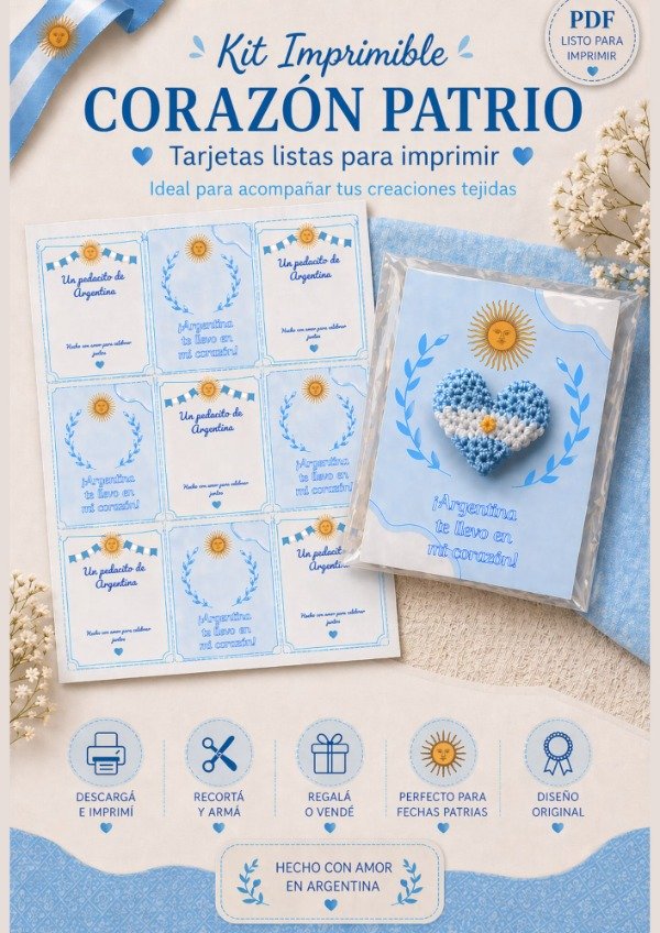 Producto - Kit Imprimible Corazón Patrio - 0