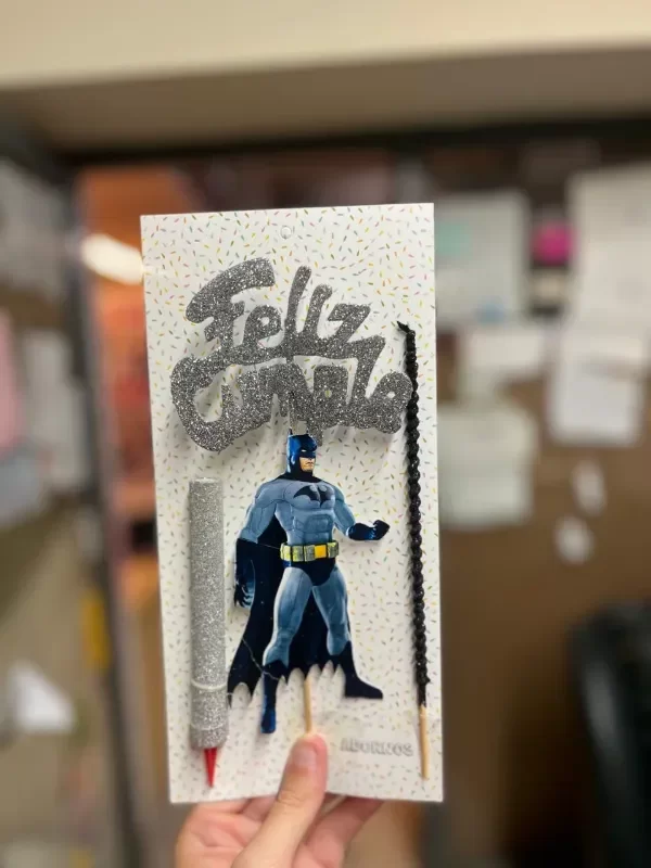 Producto - BLISTER PERSONAJE TOPPER F CUMPLE CON BENGALA Y VELA (ELEGIR PERSONAJE)