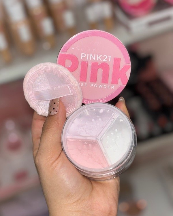 Producto - Trío polvo traslúcido Pink 21 - rosa lila y blanco - 0