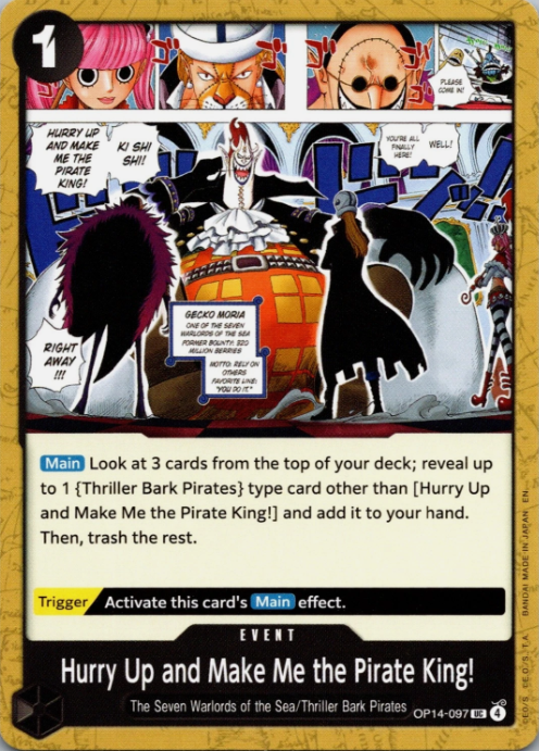 Producto - Hurry Up and Make Me the Pirate King! OP14-097 The Azure Sea's Seven