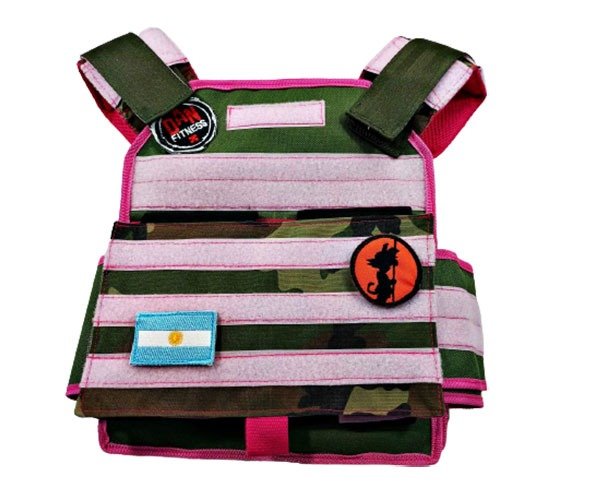 Producto - Chaleco Con Peso 10kg Regulables Camo Rosa - Gym - Entrenamiento