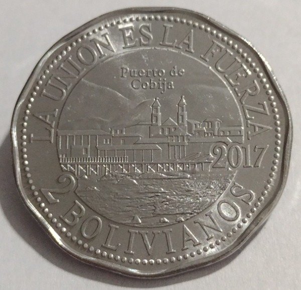 Producto - Bolivia 2 bolivianos 2017 Puerto de Cobija - 0