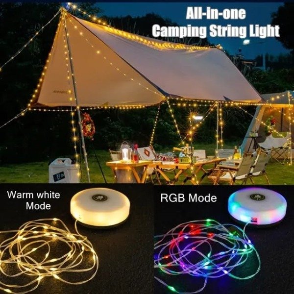 Producto - LAMPARA CAMPING + 10M TIRA LED RGB código: YH-828 - 3