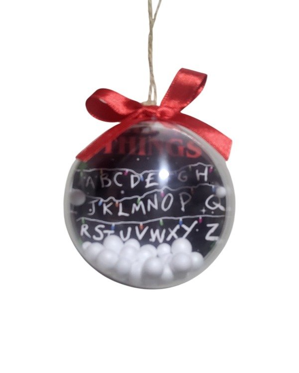 Producto - Esfera Navideña 7cm - Strangers Things Letras Navidad