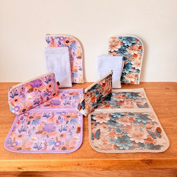 Producto - COMBO JORNADA Floral Violeta y Azul Dorado