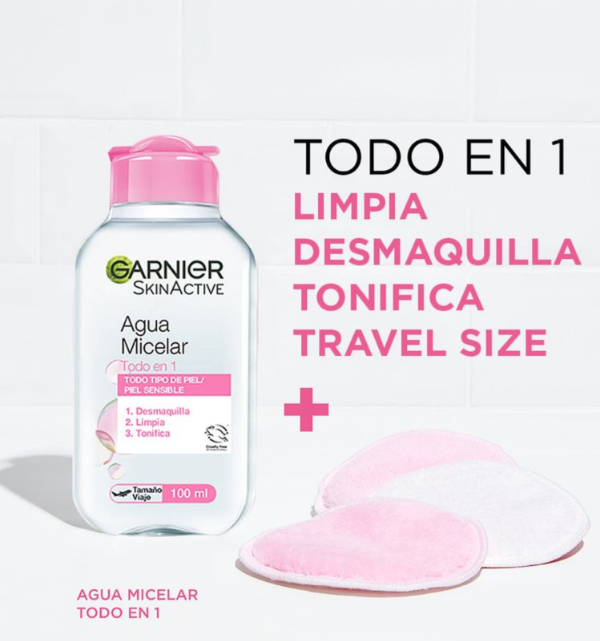 Producto - Agua Micelar Garnier 100ml tamaño viaje - 0