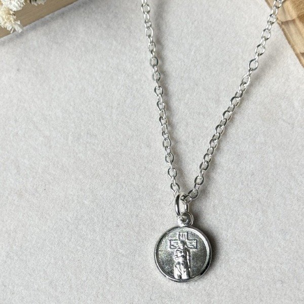 Producto - Conjunto Choker Jesús Laminado Plata 925 - 1