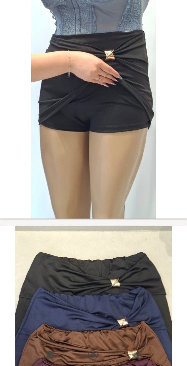 Producto - Short pollera de lycra con dije dorado - 1