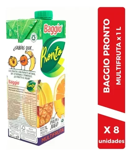Producto - Baggio Jugo 1 Litro x 8 unidades (Seleccionar Sabor) - 1