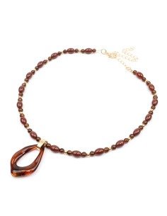 Producto - Collar Enhebrado Organic ámbar - 0