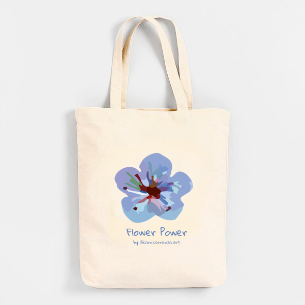 Producto - Tote bag Flor celeste