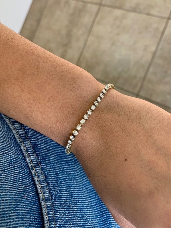 Producto - Pulsera strass dorado