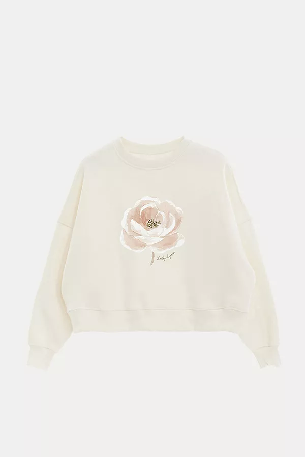 Producto - BUZO CROP ESTAMPADO EARTHY ELEGANCE Natural S - 0