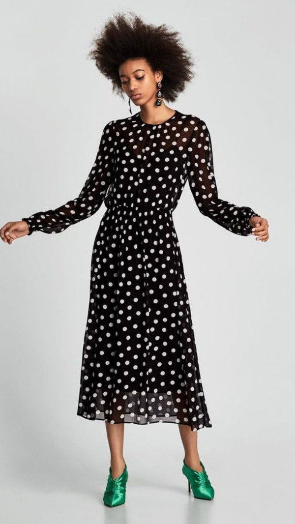 Producto - Vestido Zara Dots talle L