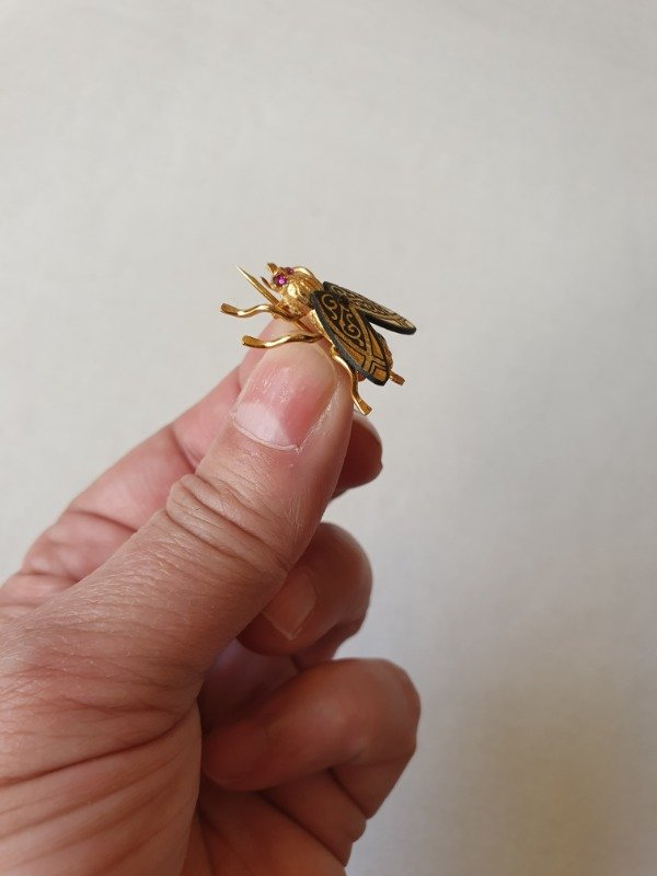 Producto - Brochecito Mosquita Damasquinado de Toledo 70s - 3