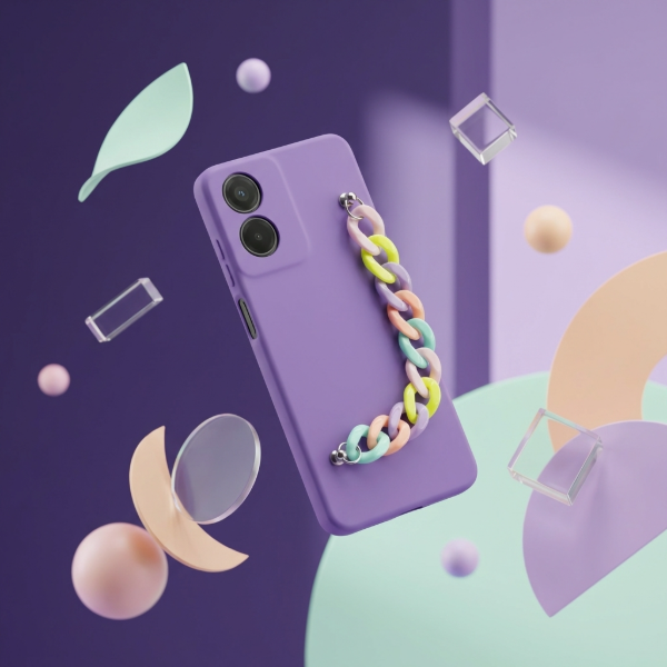 Producto - Lila silicona + correa colores