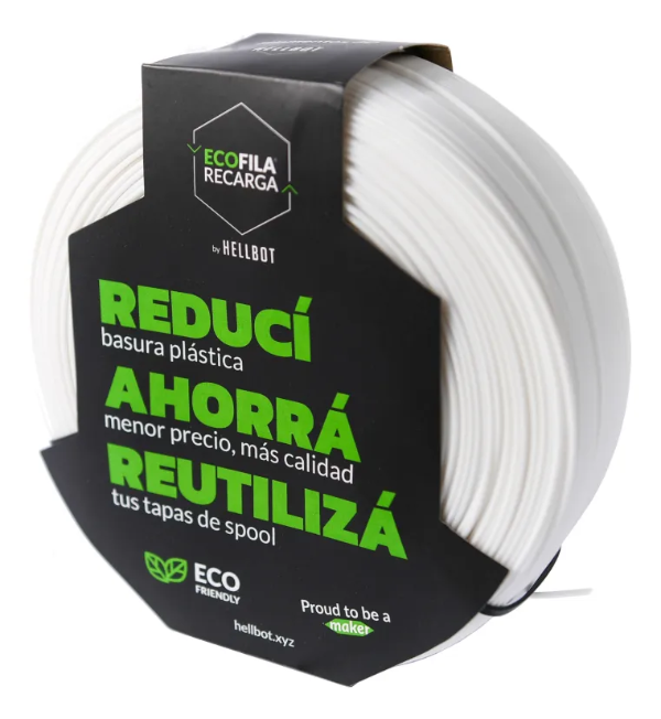 Producto - Filamento PLA Hellbot Ecofil 1KG - Blanco