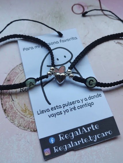 Producto - Pulseras para pareja Iman corazón