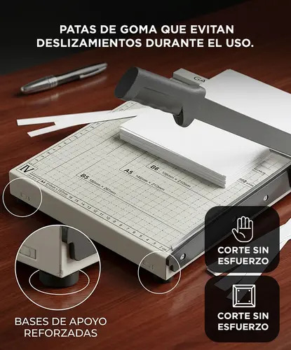 Producto - Guillotina Papel Palanca Corte Preciso Cuchilla Acero -Gadnic GPA4 (LIBRE006) - 4
