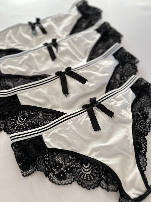 Producto - CULOTTE DE ALGODÓN Y ENCAJE CON EL ELÁSTICO PERSONALIZADO