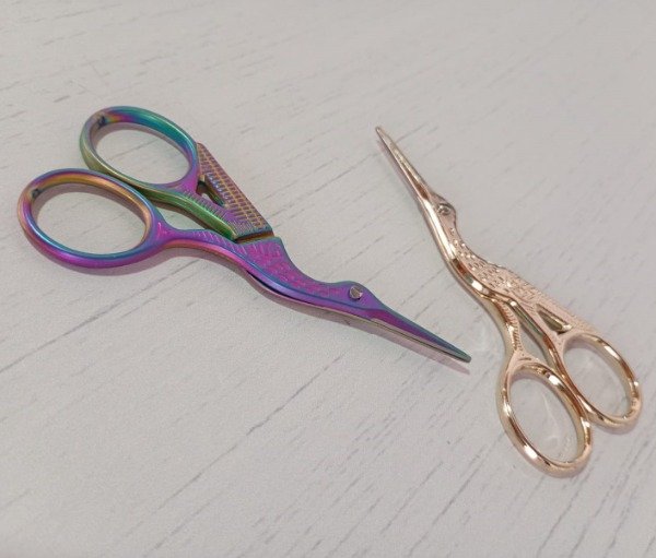 Producto - Tijera cigueña Dorada y Tornasol (STOCK)