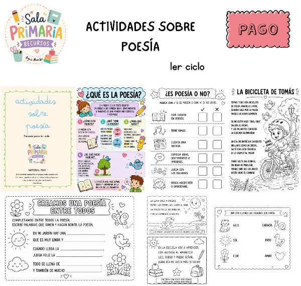 Producto - Actividades poesía